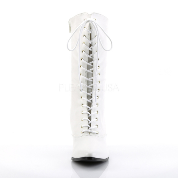 Pointed Toe Lace Up High Heel Boots - Picture 2 of 5